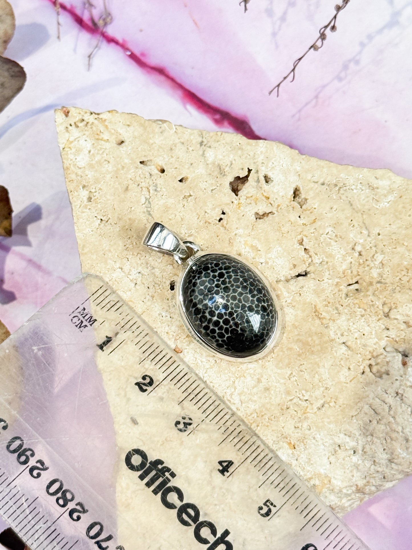Black Coral Pendant #1