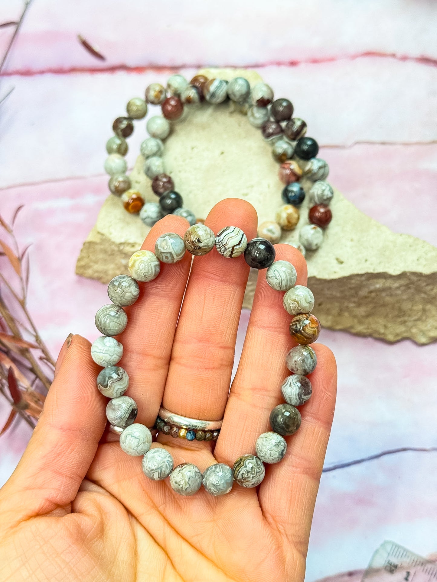 Mexican Crazy Lace Agate Bracelets