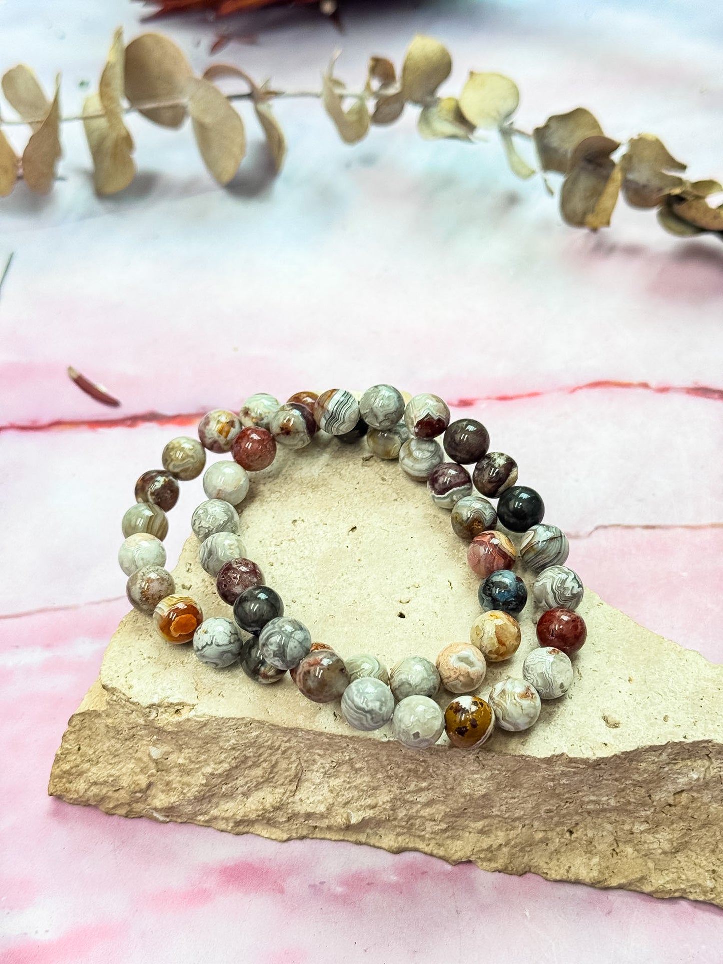 Mexican Crazy Lace Agate Bracelets