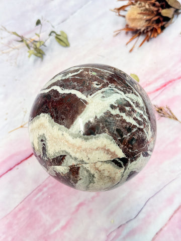 XL Red Onyx Sphere