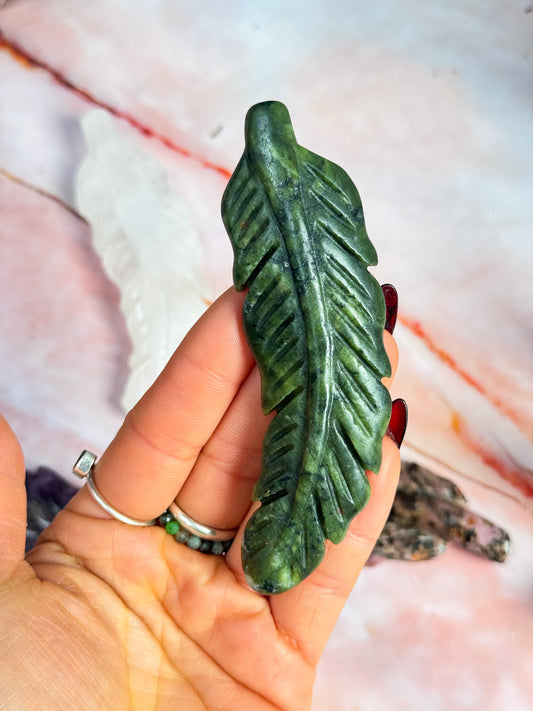Crystal Feather Carvings - Large