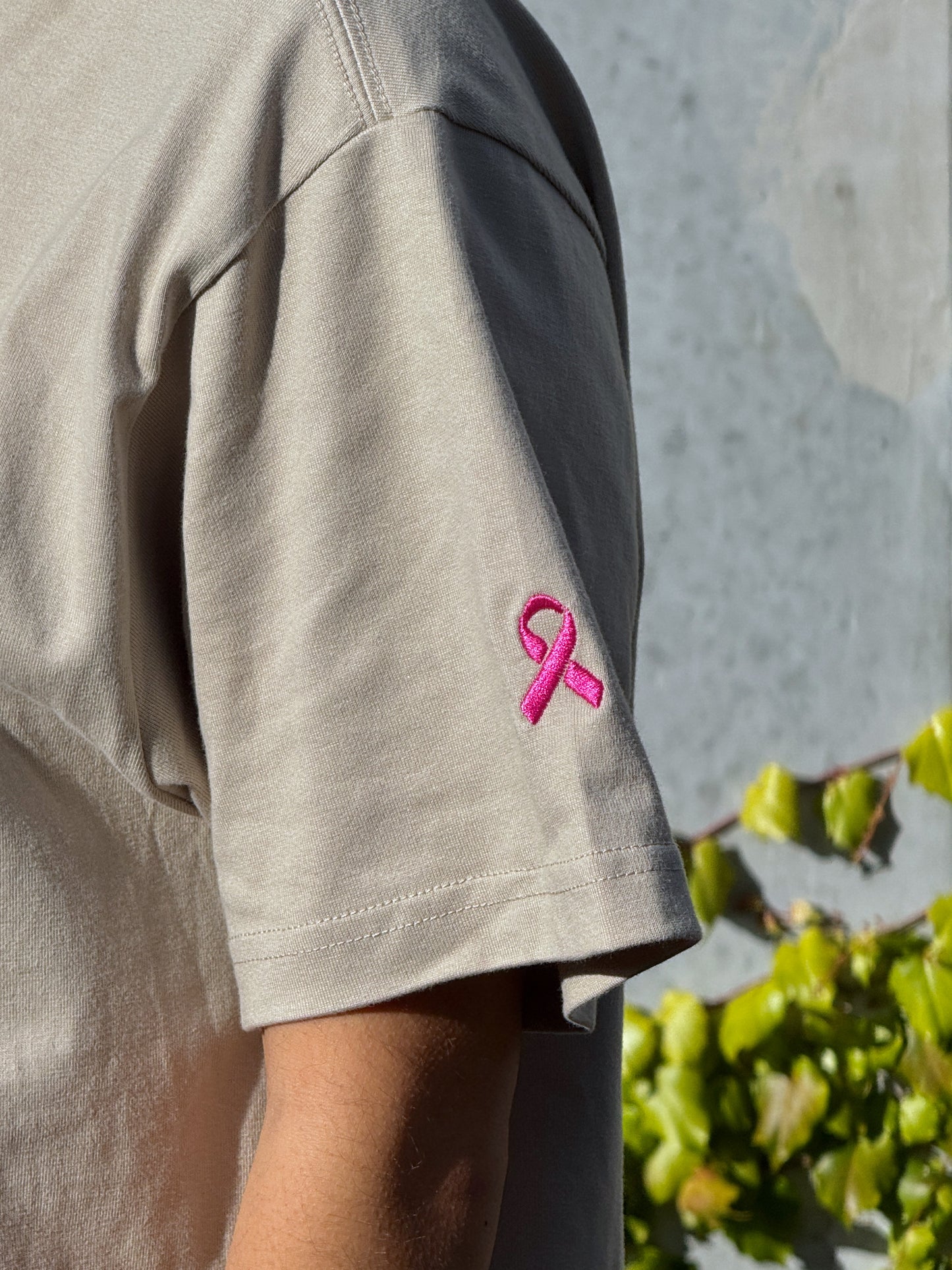 Beige T-Shirt - Rocks and Soul Breast Cancer Merch
