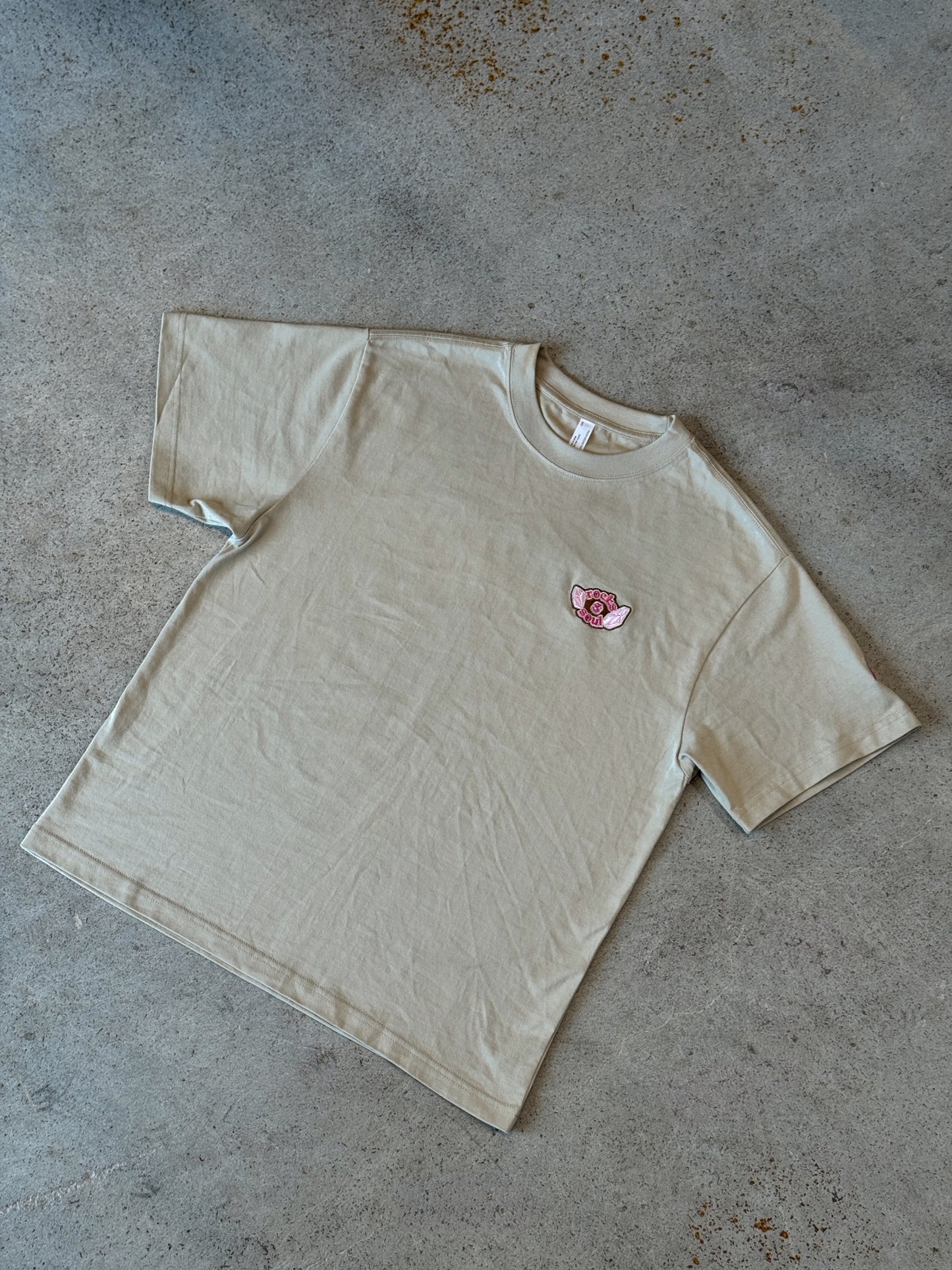 Beige T-Shirt - Rocks and Soul Breast Cancer Merch