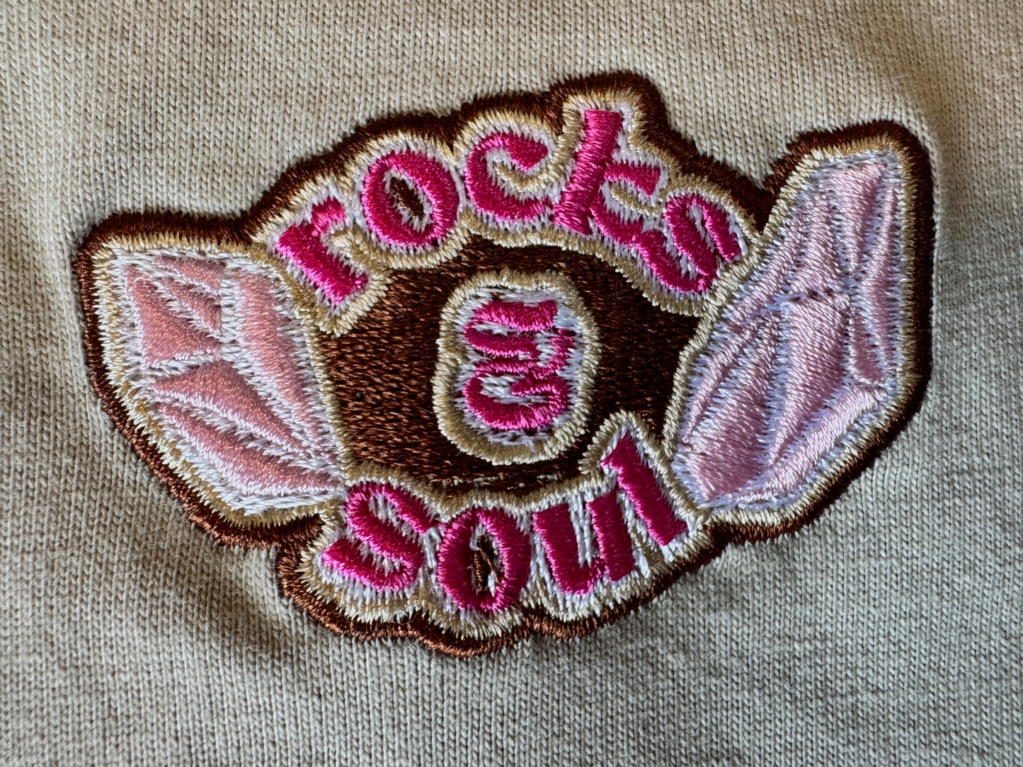 Beige T-Shirt - Rocks and Soul Breast Cancer Merch