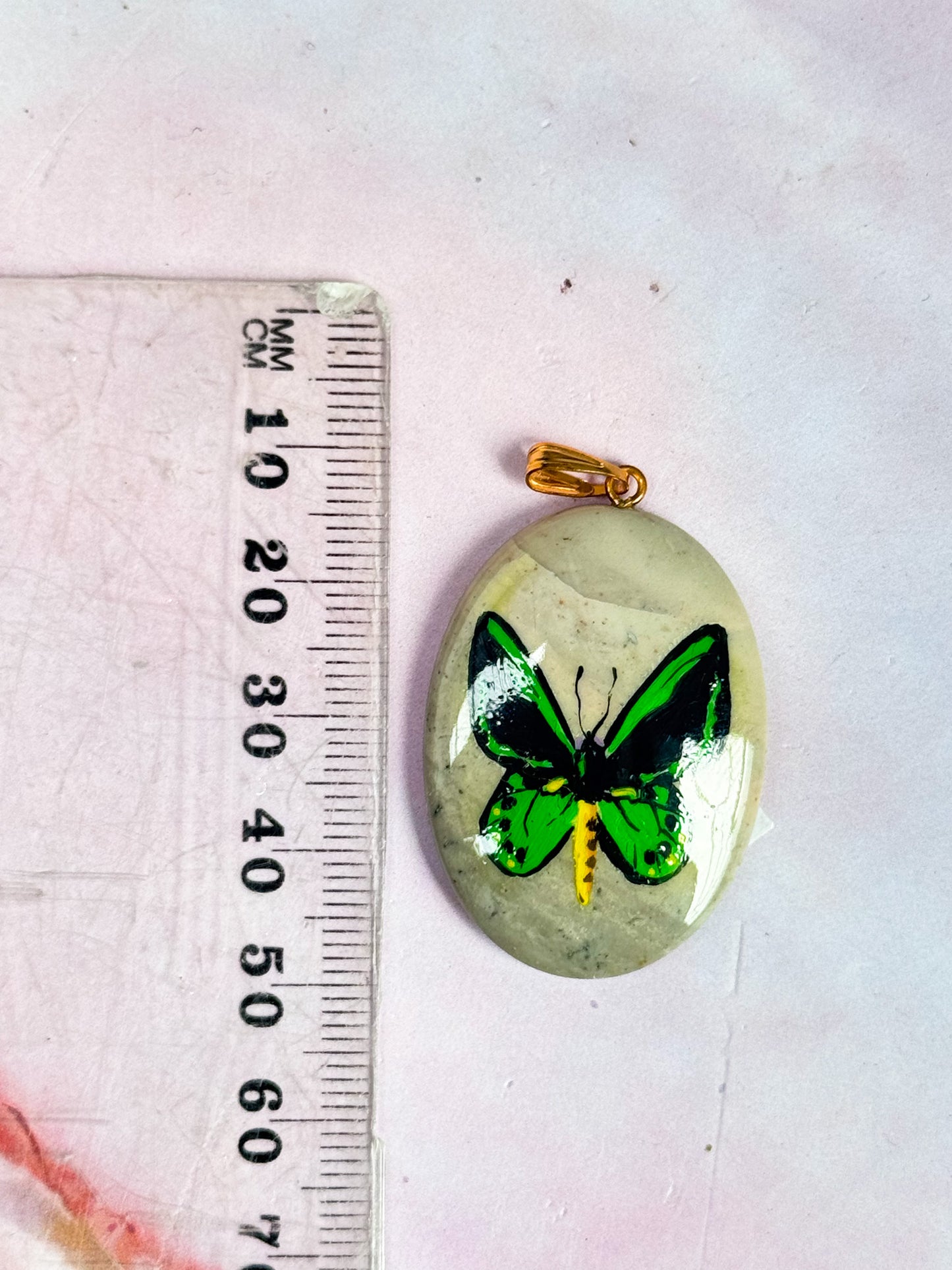 Polychrome Jasper Butterfly Pendants