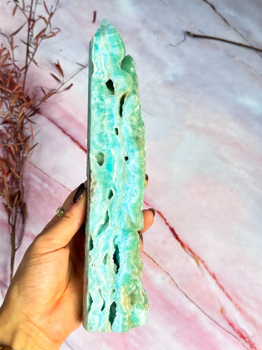 Blue Aragonite Tower