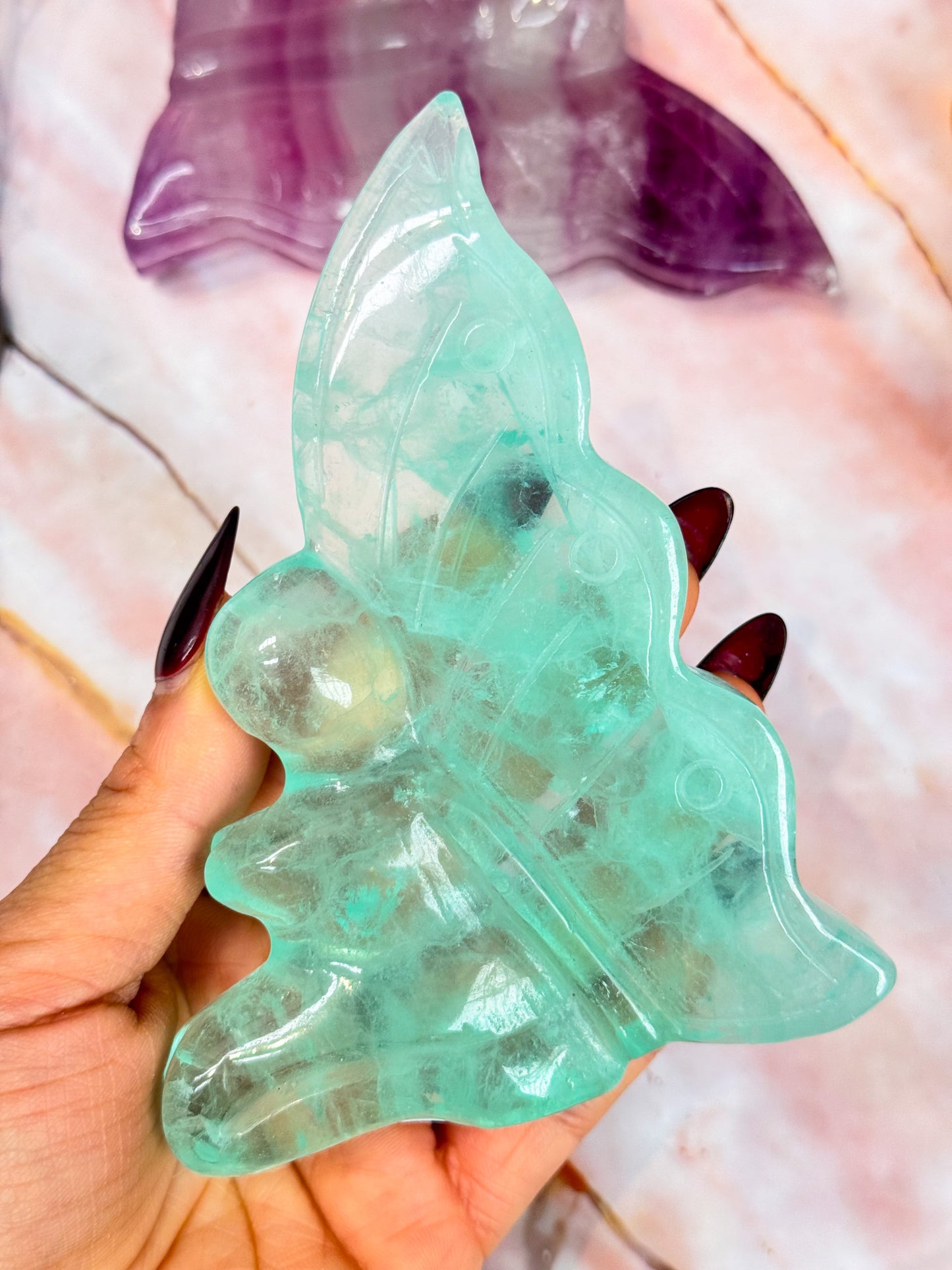 Fluorite Fairy Carvings