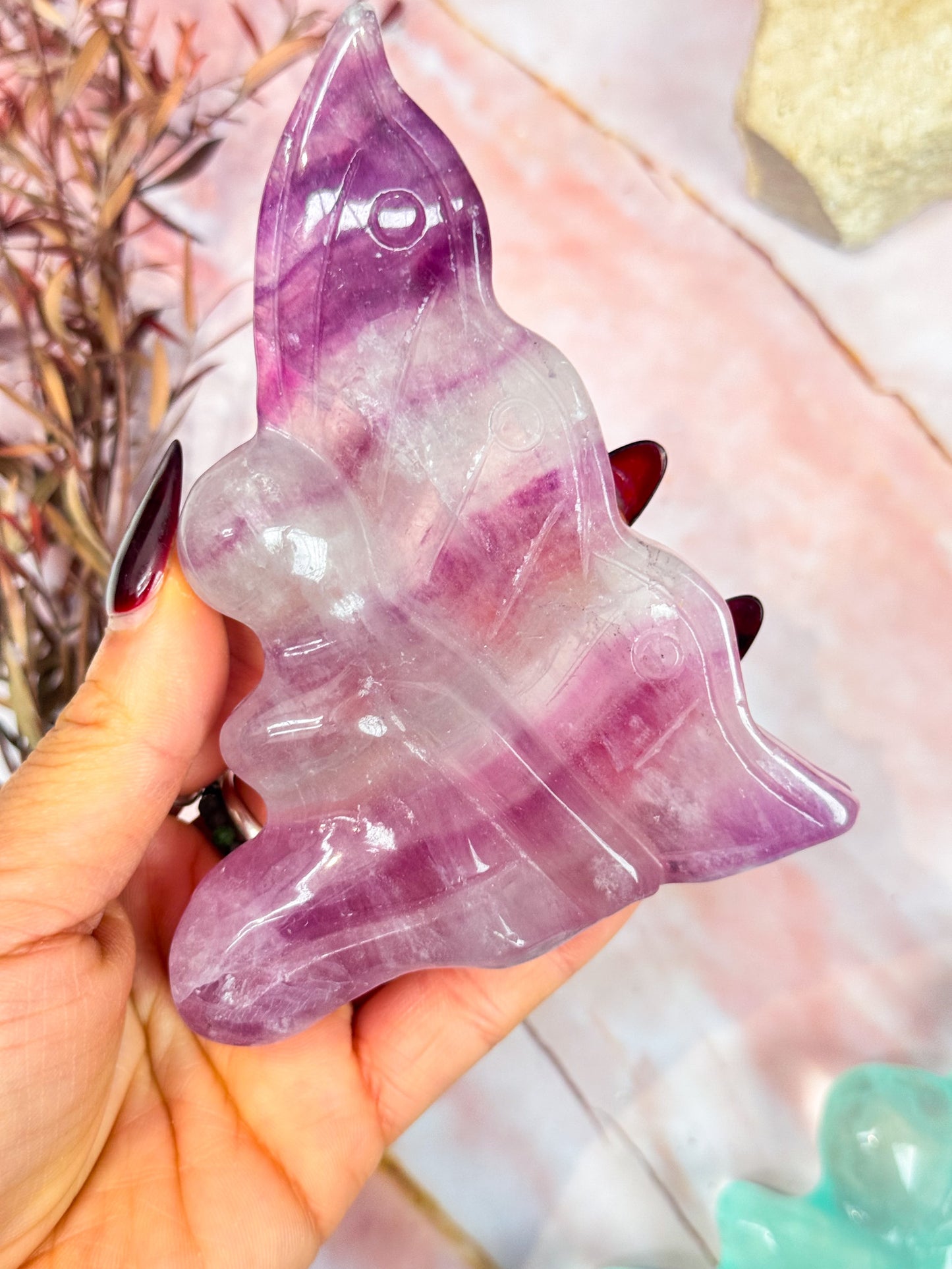 Fluorite Fairy Carvings