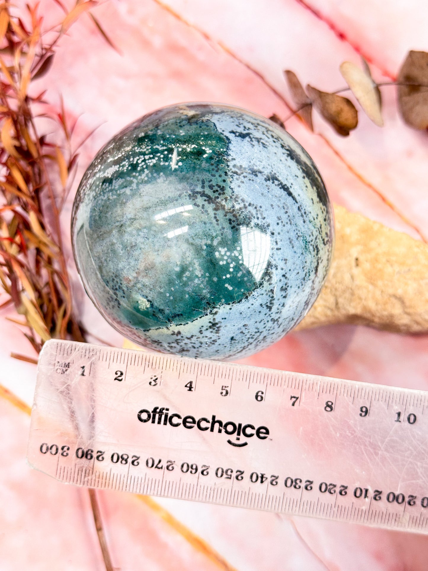 Orbicular Ocean Jasper Sphere