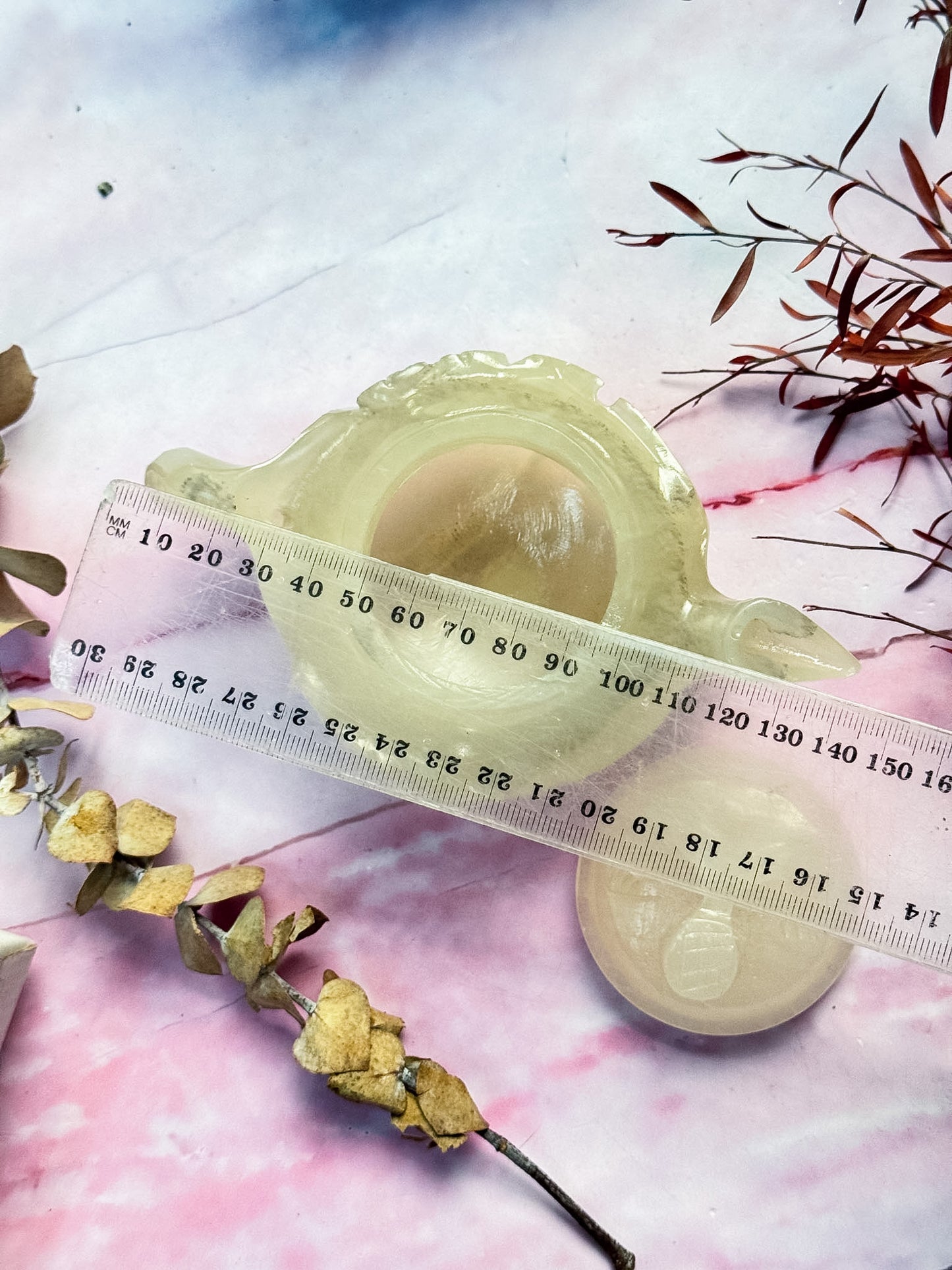 White Calcite Teapot Carving