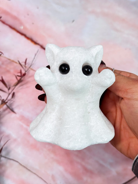 White Jade Cat Ghost