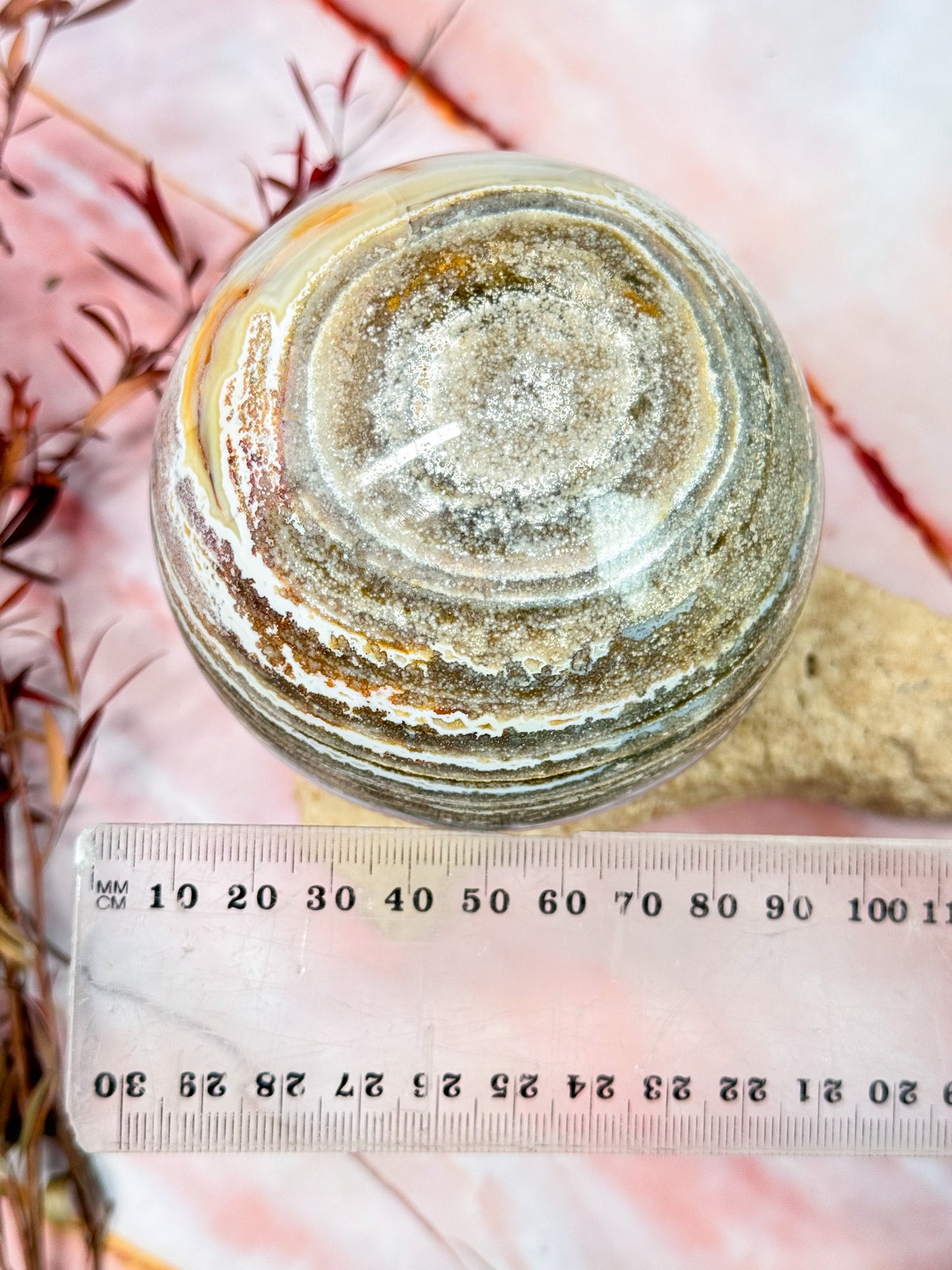 Orbicular Ocean Jasper Sphere
