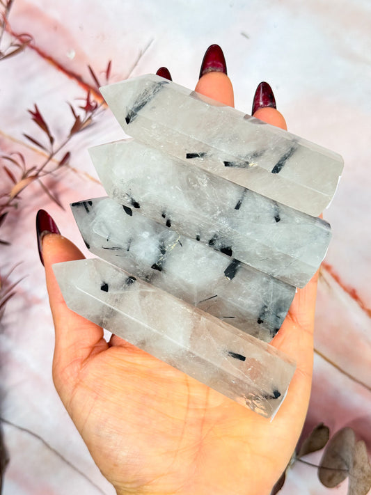 Tourmilated Quartz Points
