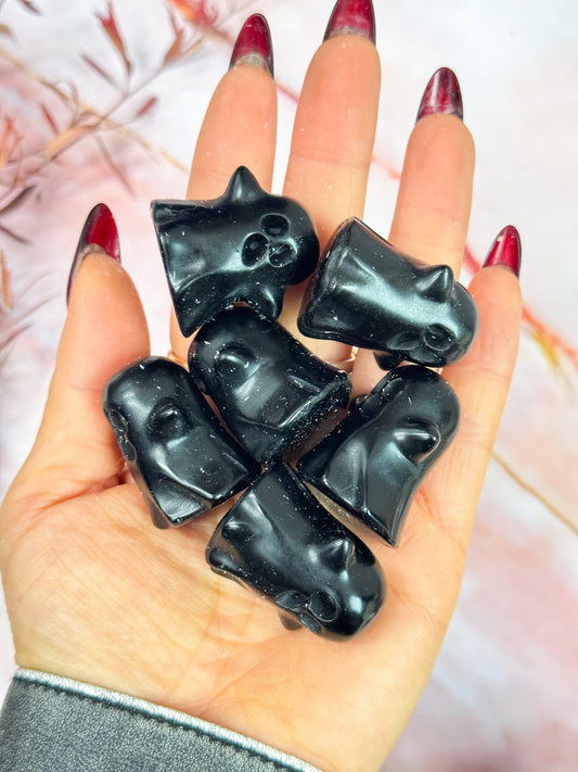 Obsidian Ghost Carvings