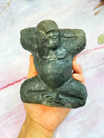 Variscite and Verdite Gorilla Carving