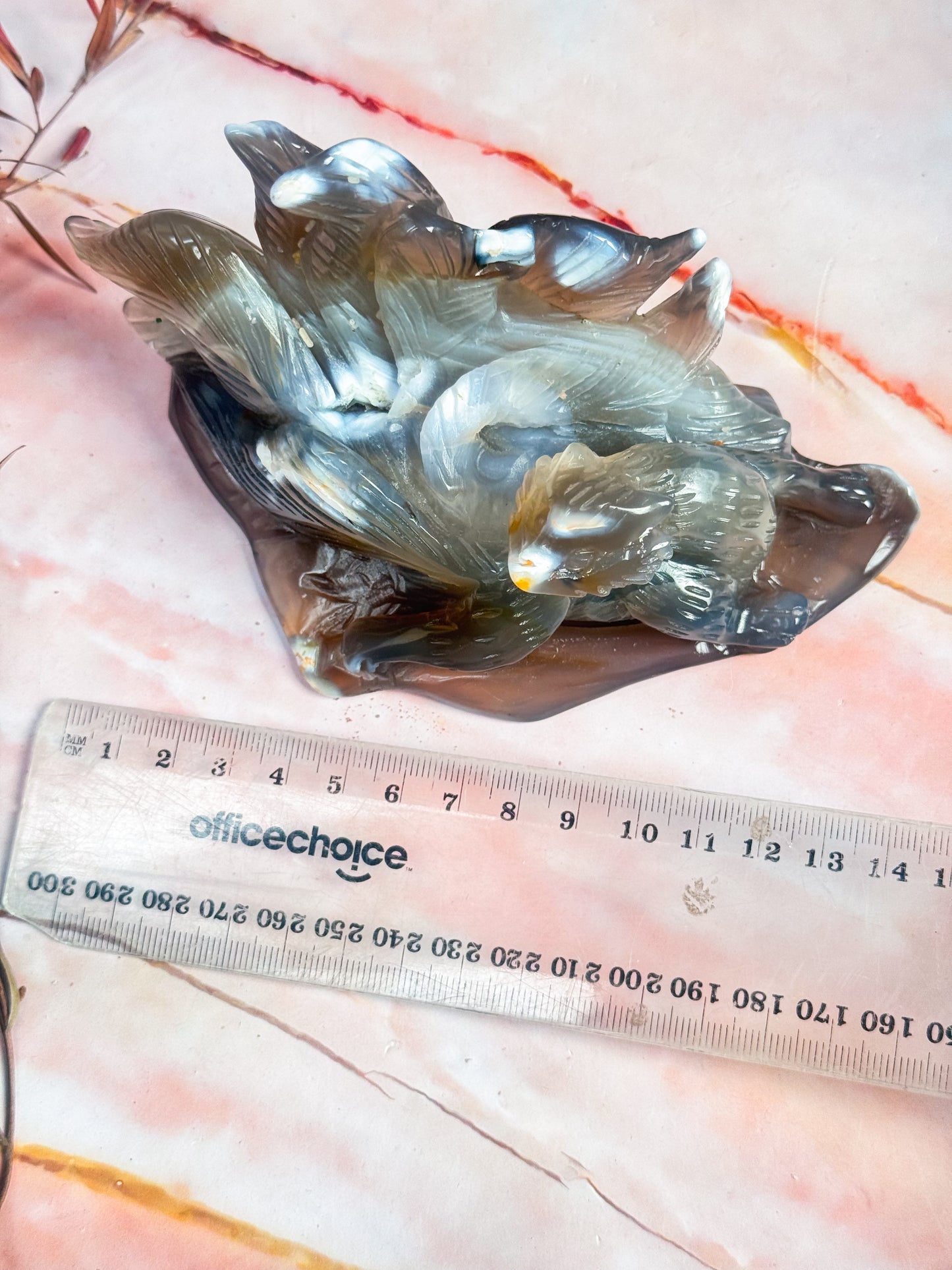 Orca Agate Kitsune Carving