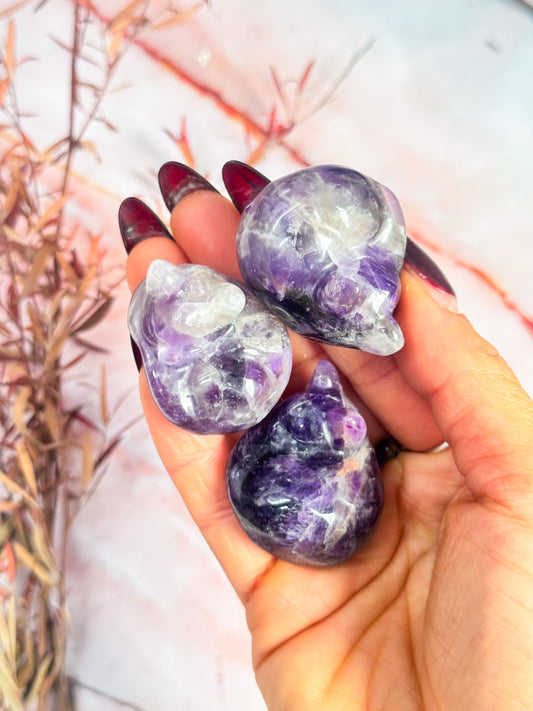 Amethyst Sleeping Cats