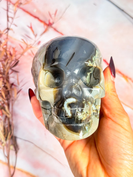Volcanic Agate Skull