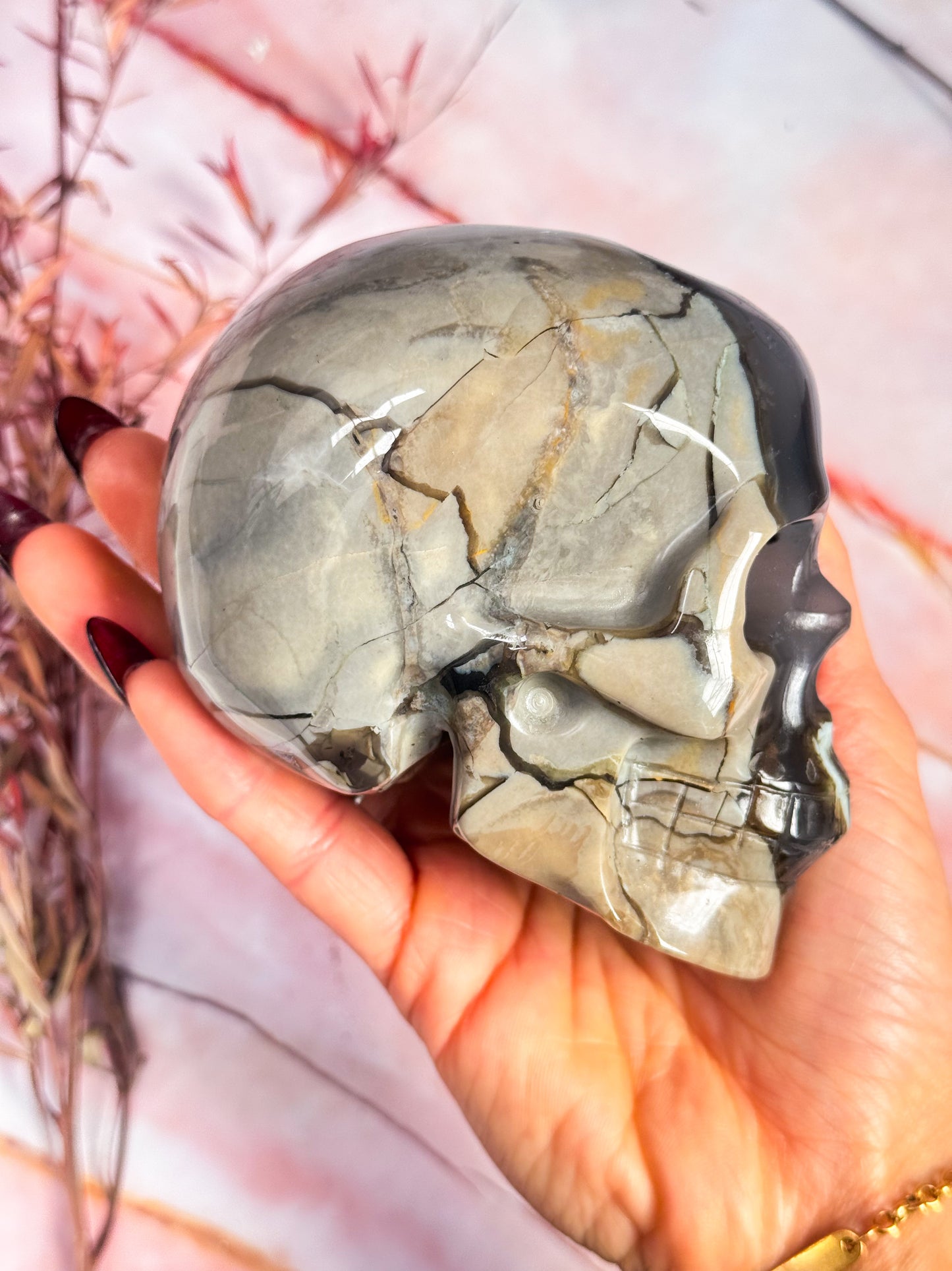 Volcanic Agate Skull