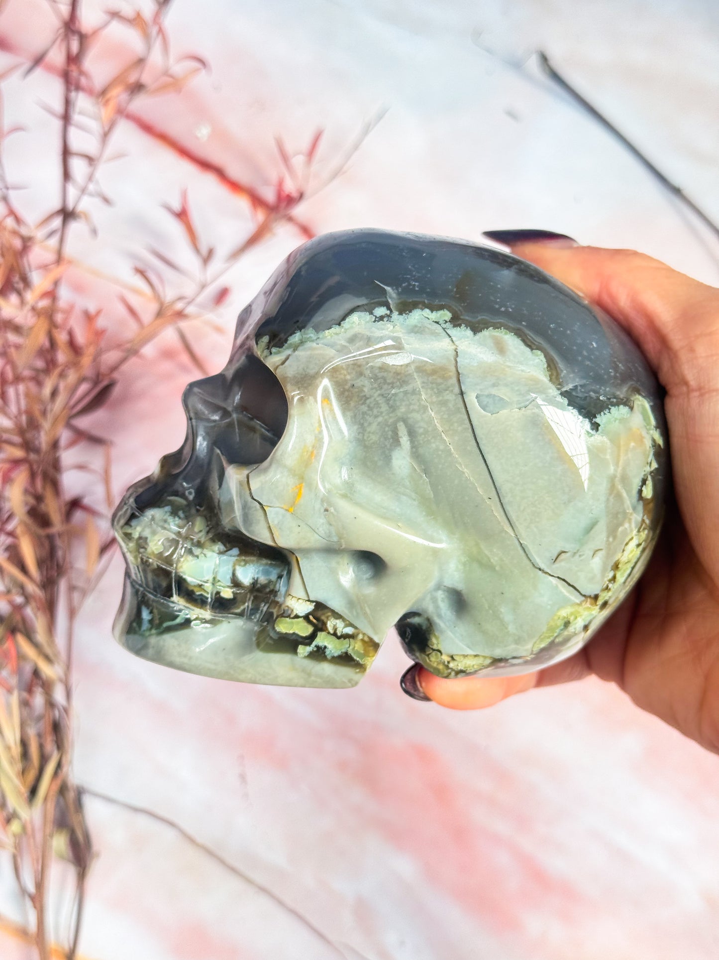 Volcanic Agate Skull