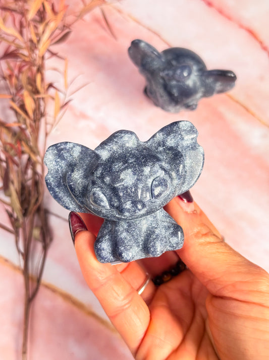 Blue Aventurine Stitch Carvings