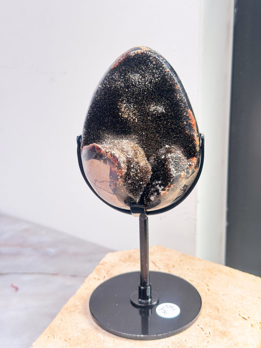 Septarian Dragon Egg on Stand