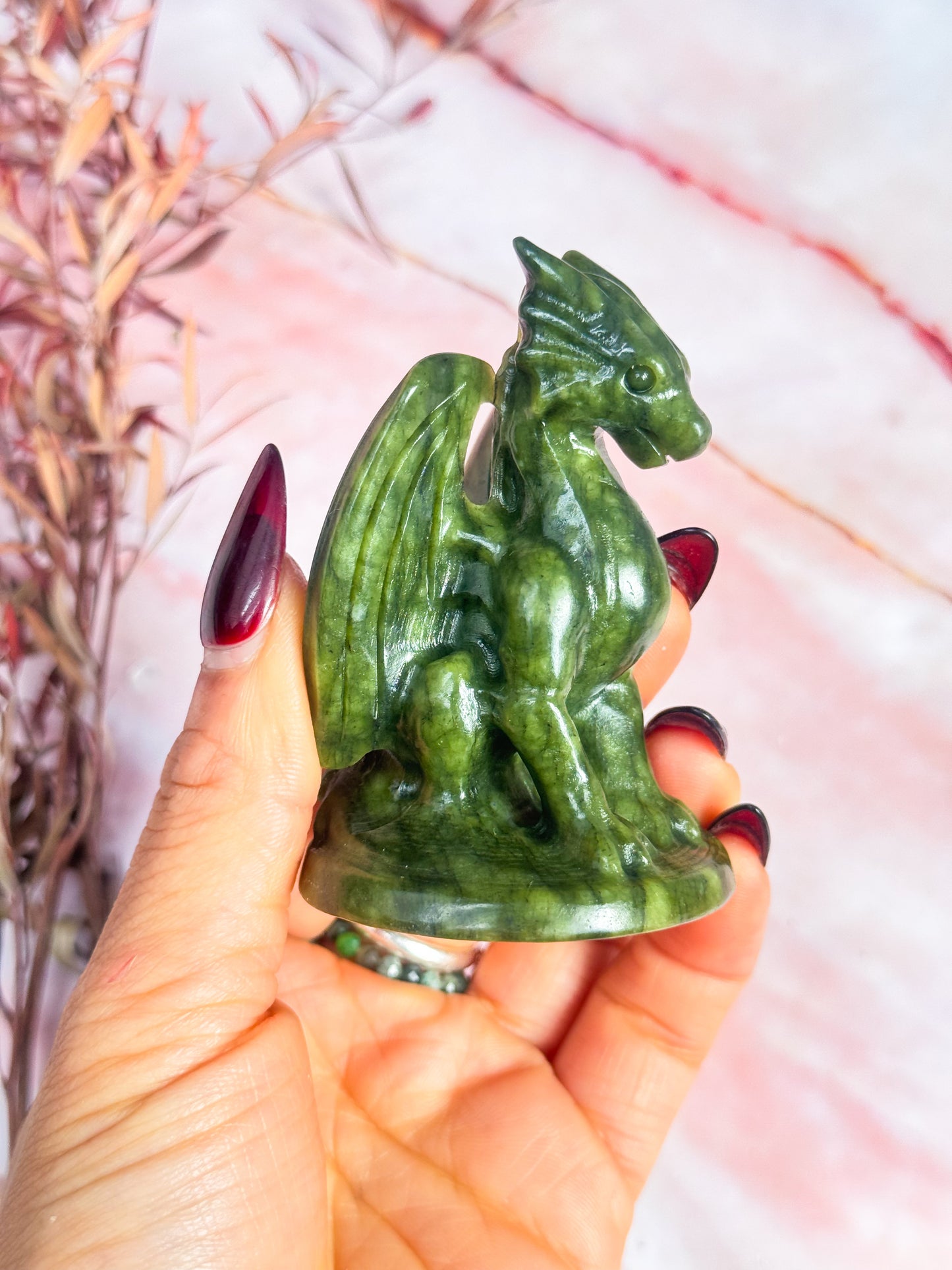 Serpentine Dragon Carving