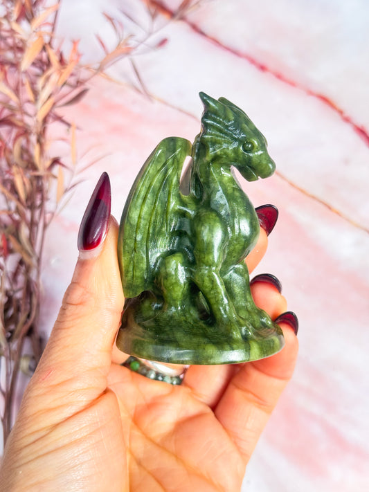 Serpentine Dragon Carving