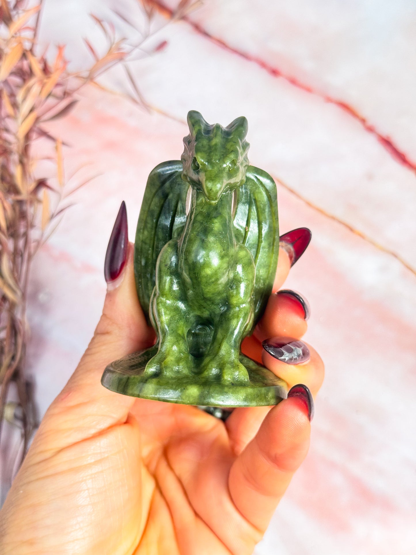 Serpentine Dragon Carving