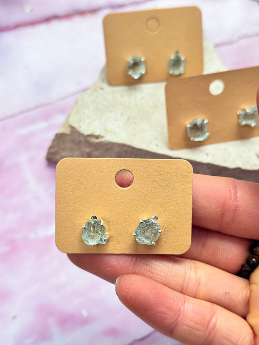 Aquamarine Studs
