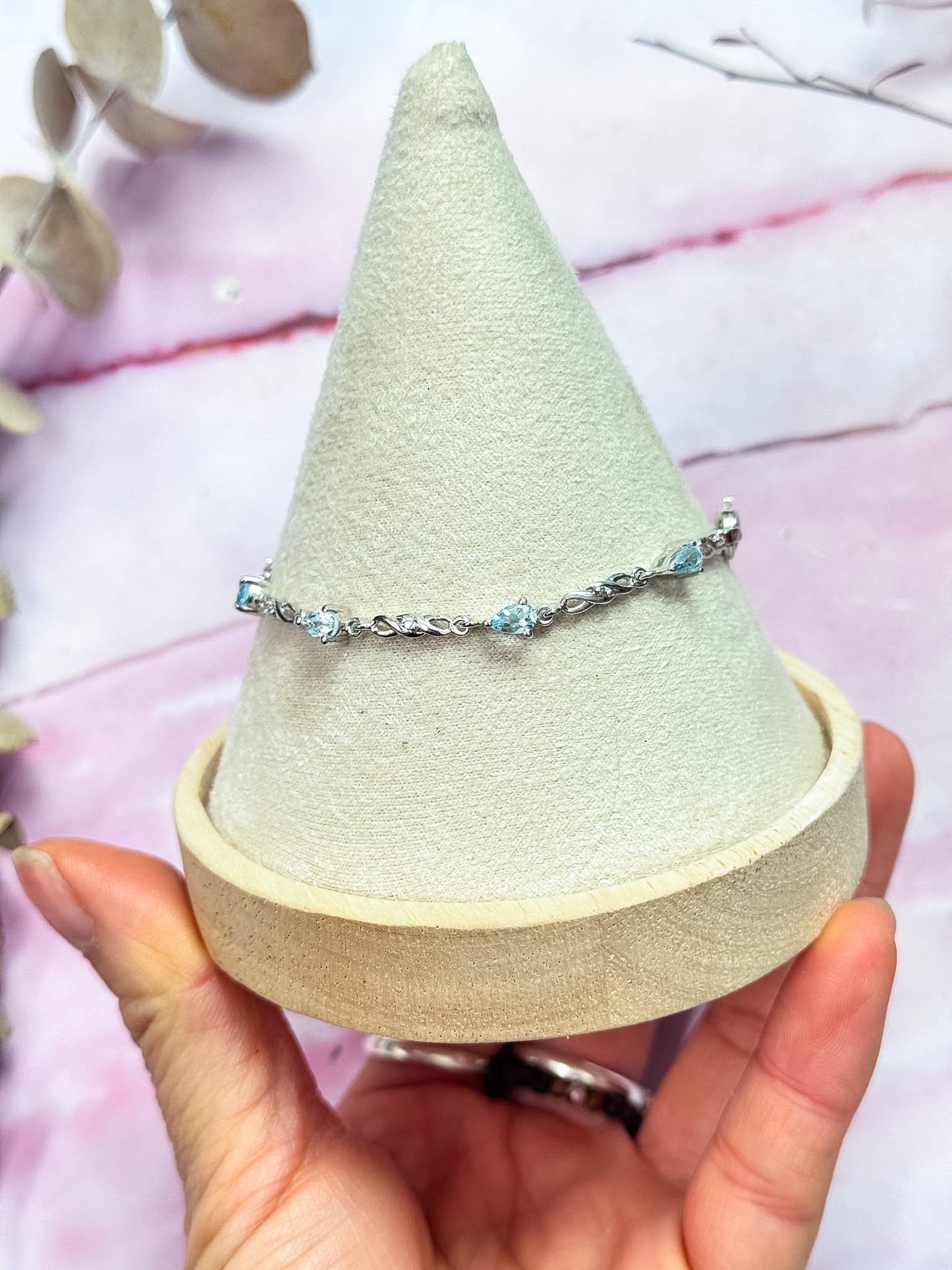 Faceted Aquamarine Bracelet