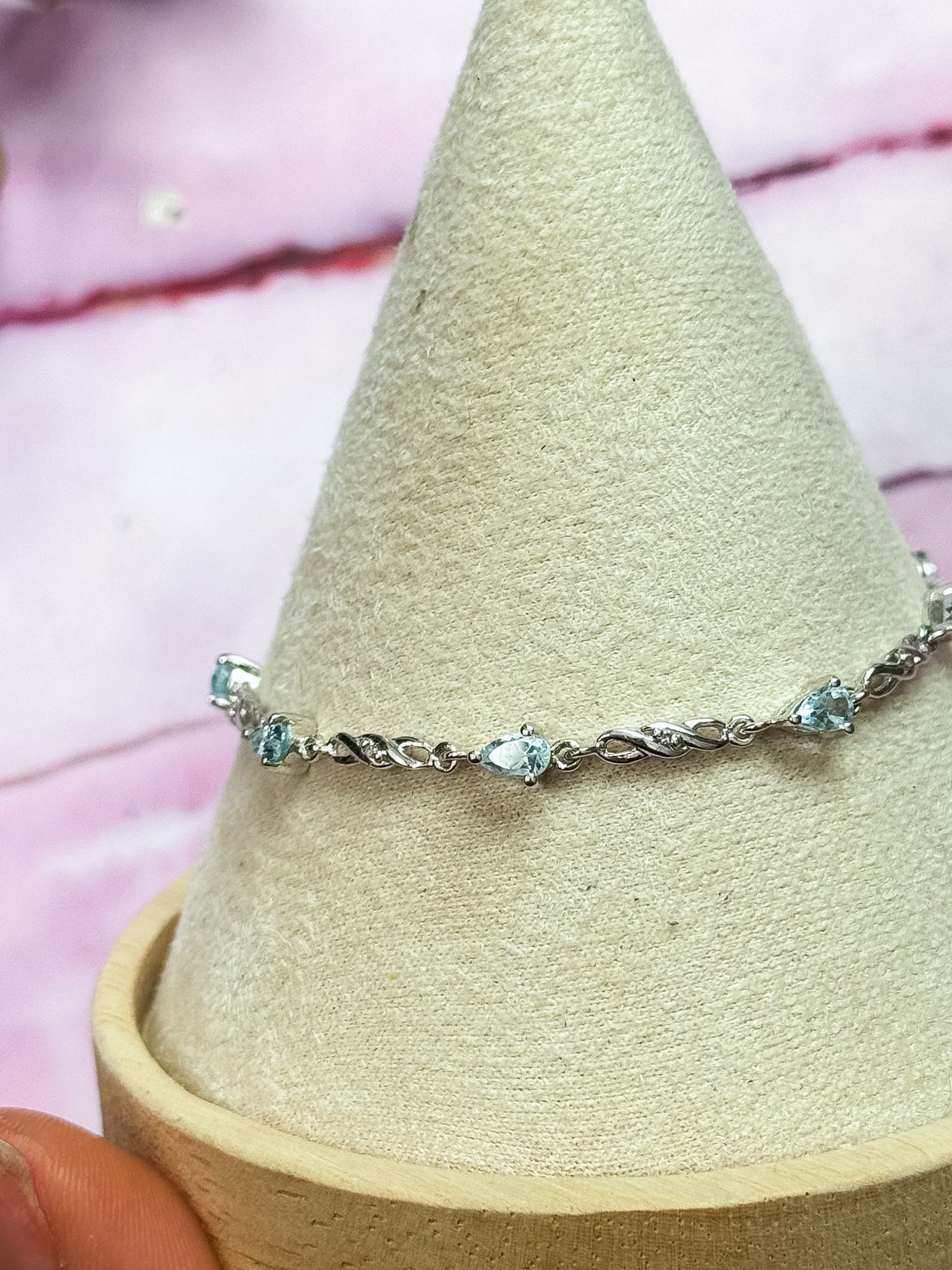 Faceted Aquamarine Bracelet