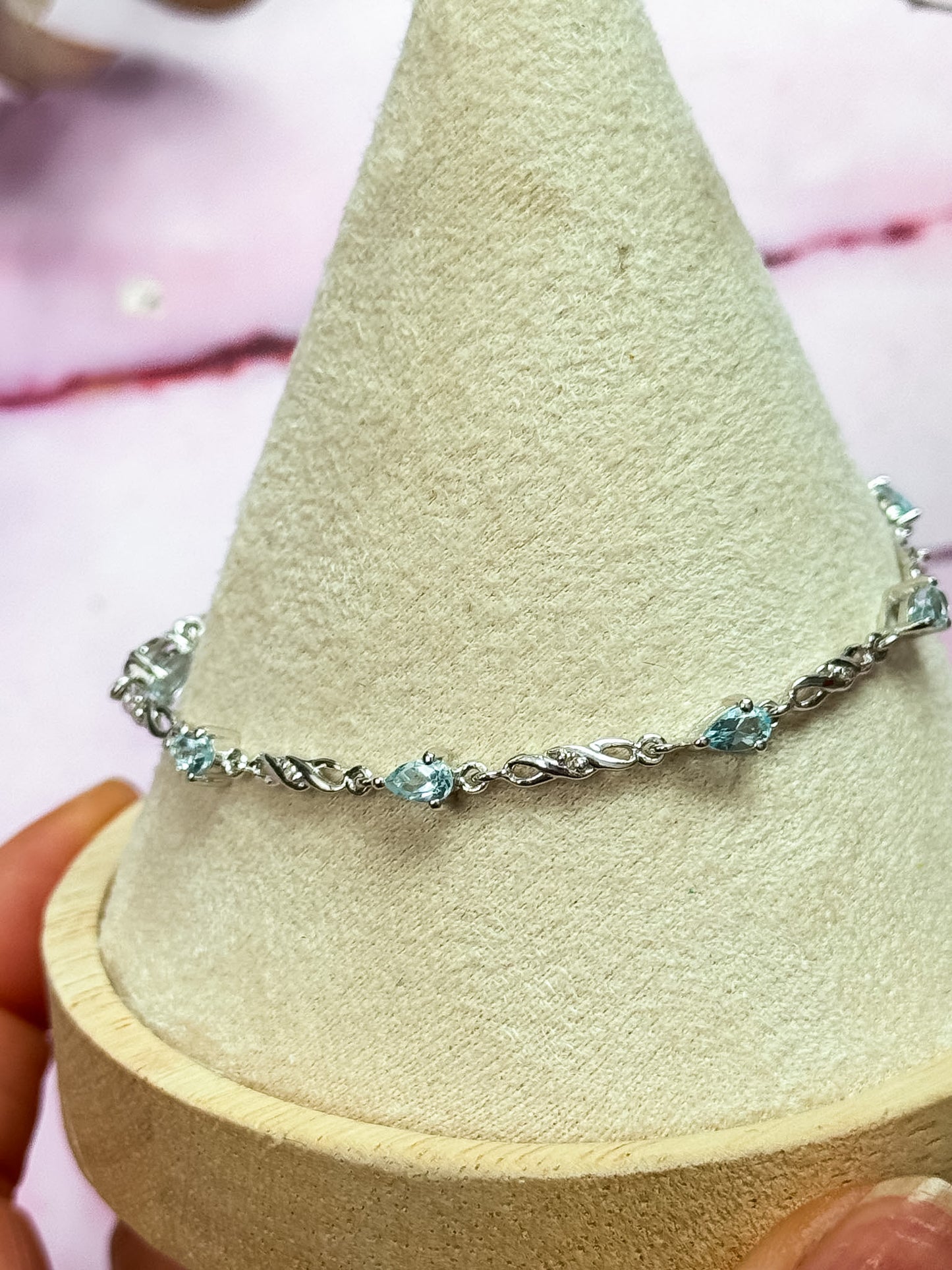 Faceted Aquamarine Bracelet