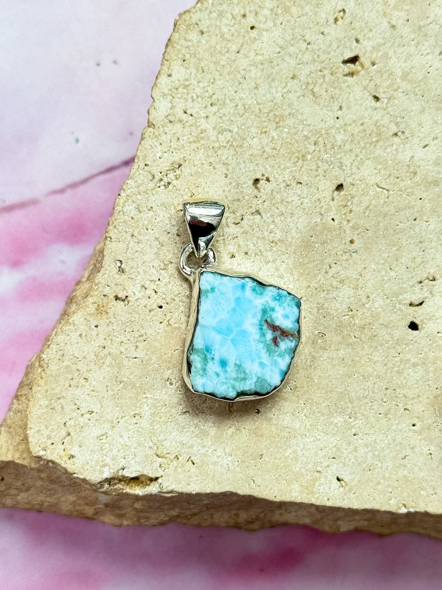 Larimar Slice Pendants