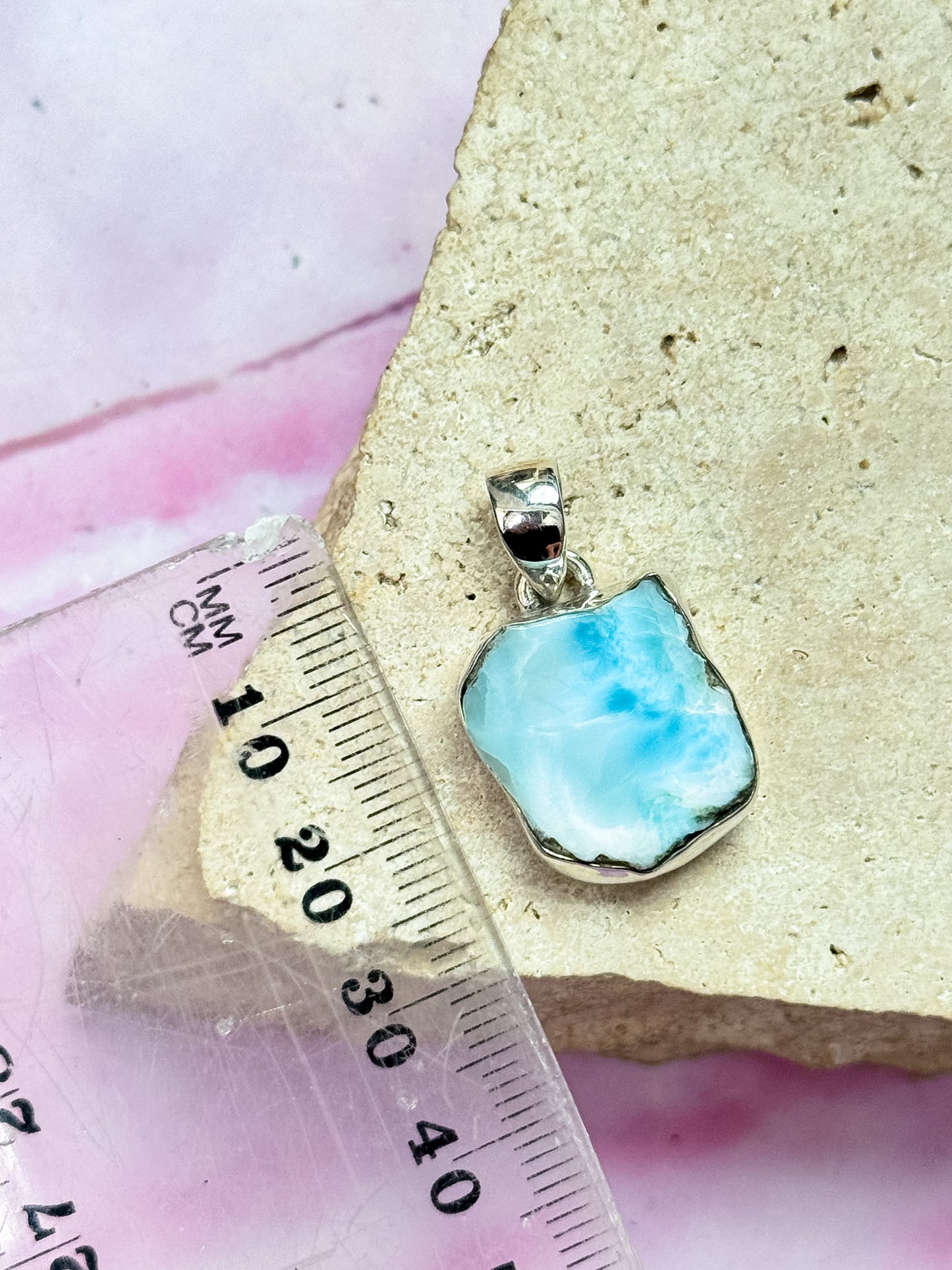 Larimar Slice Pendants