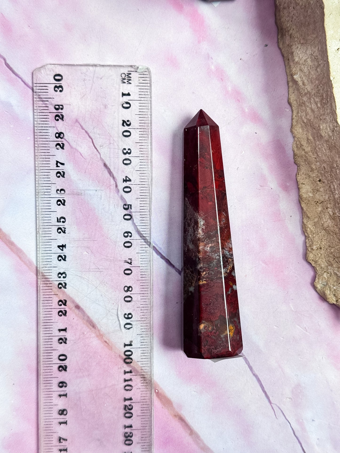 Red Jasper with Hematite Points