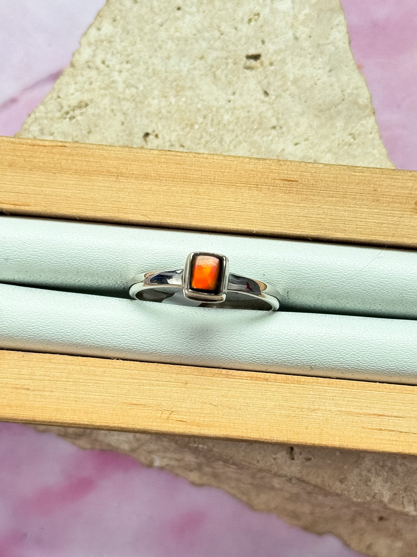 Ammolite Rings - Dainty