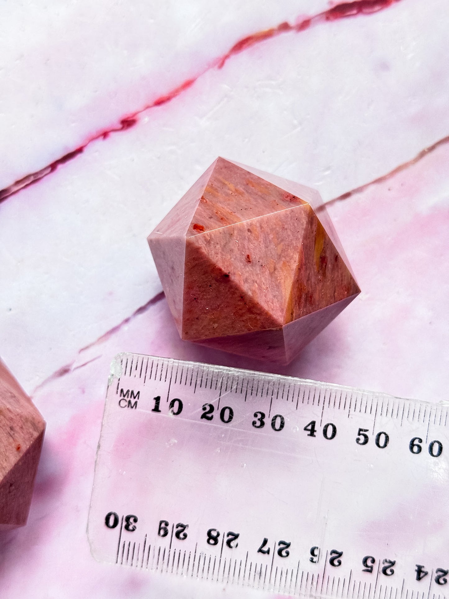 Pink Petrified Wood Isocahedrons