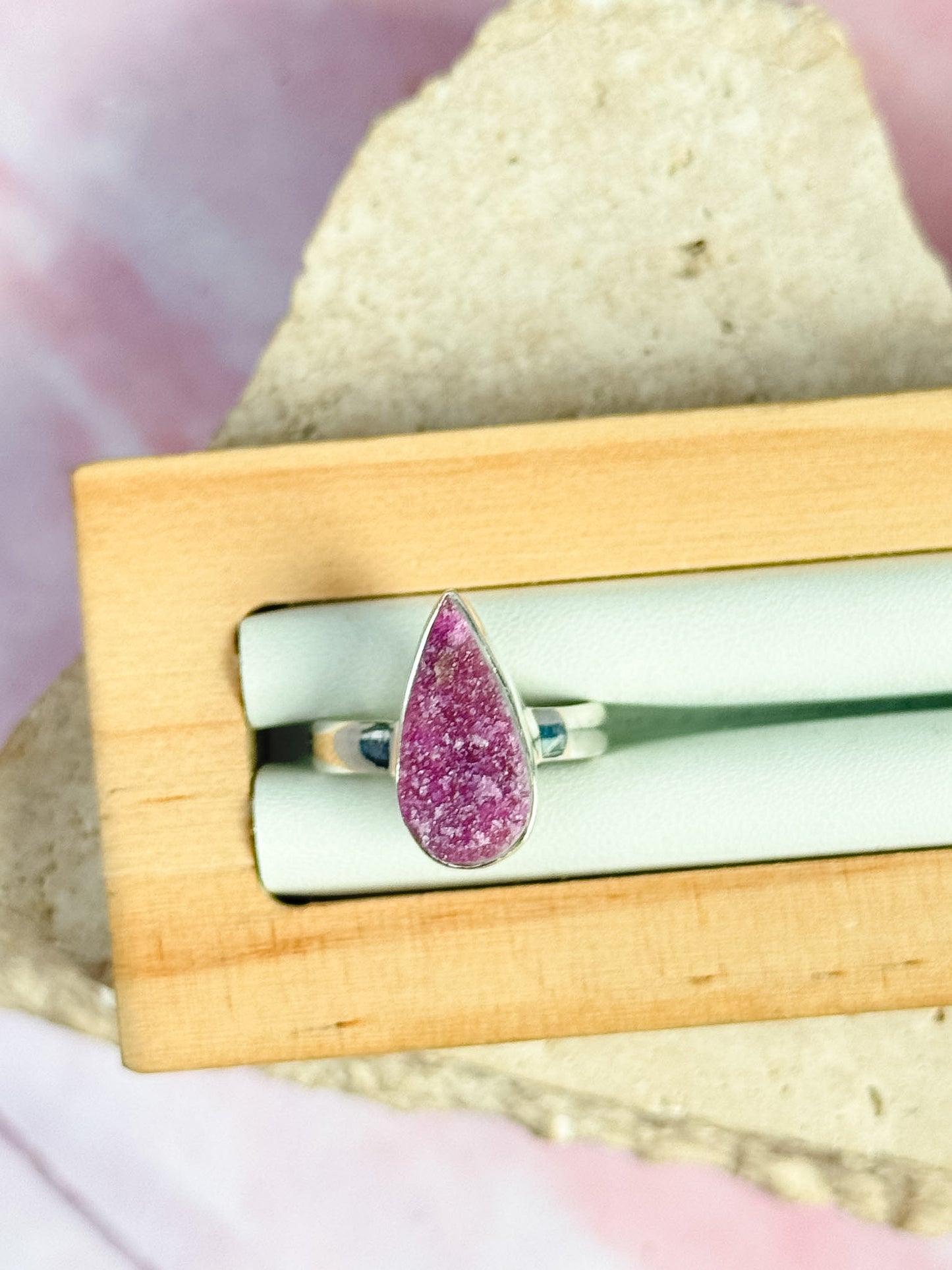 Salrose Druzy Rings