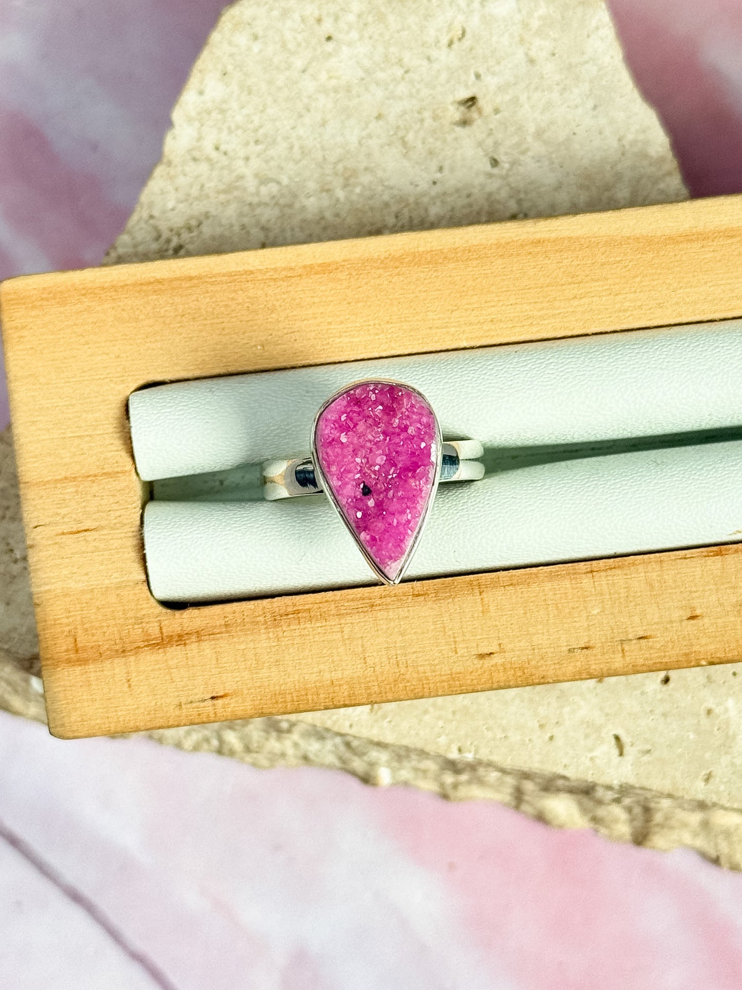 Salrose Druzy Rings