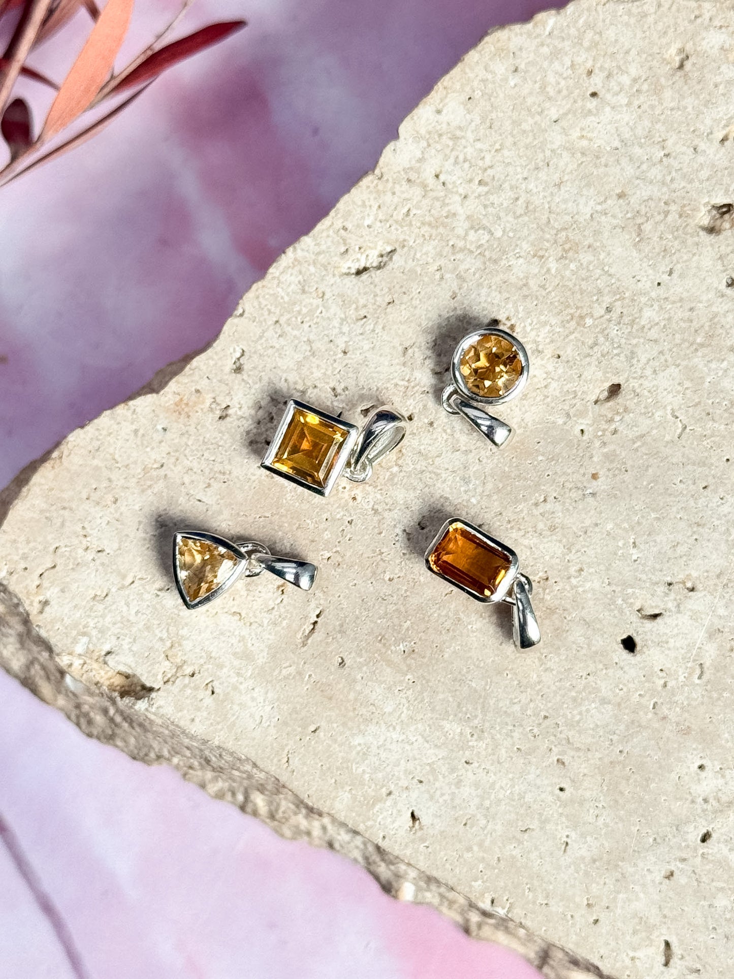 Citrine Dainty Pendants
