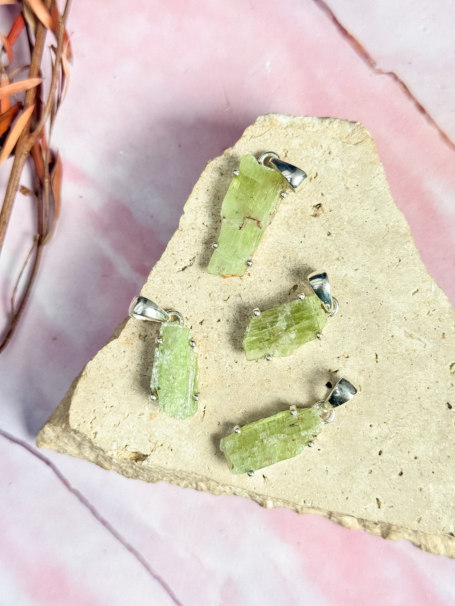 Green Kyanite Pendants