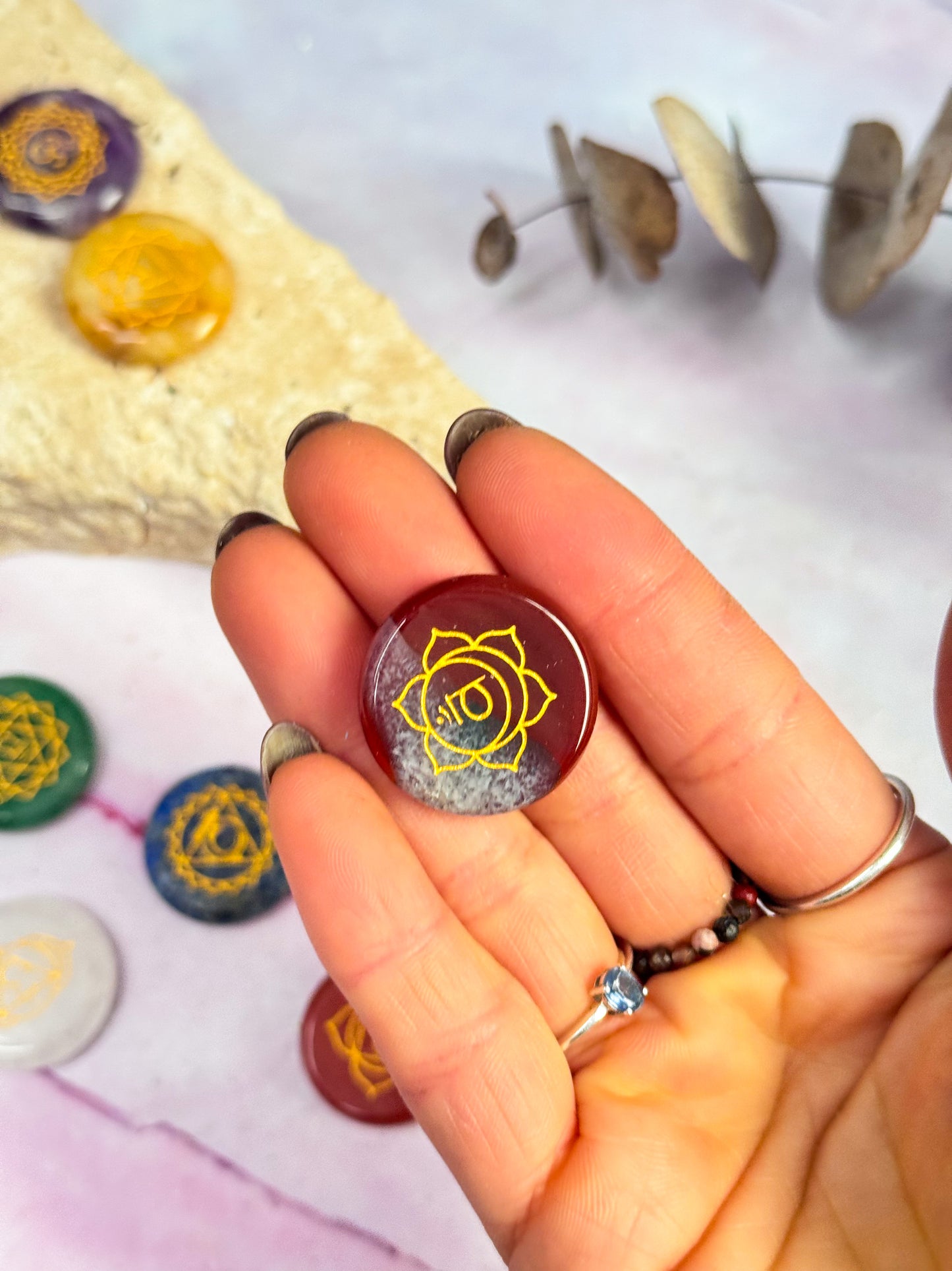 Chakra Palmstone Set