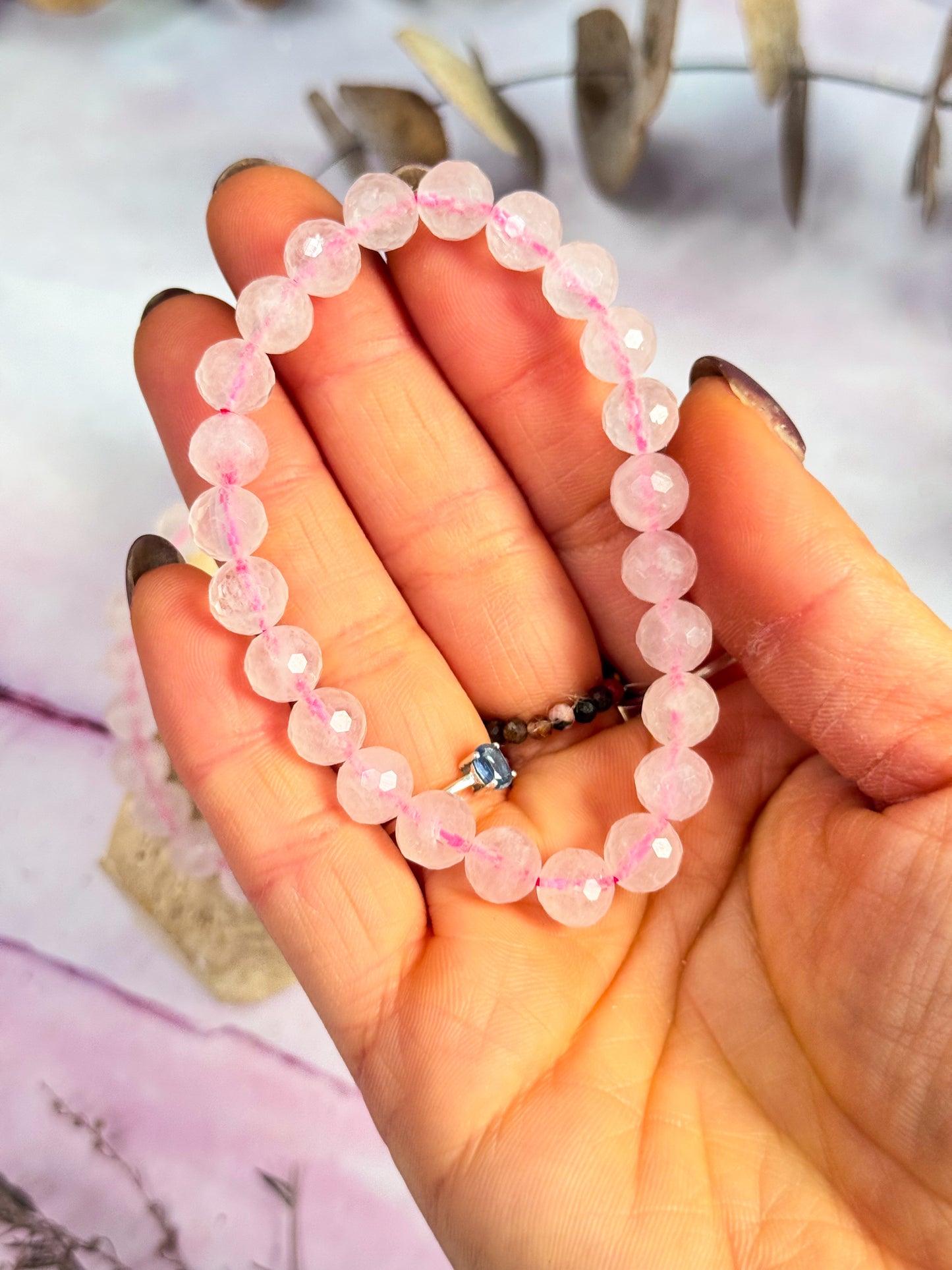 Rose Quartz Faceted Bracelets