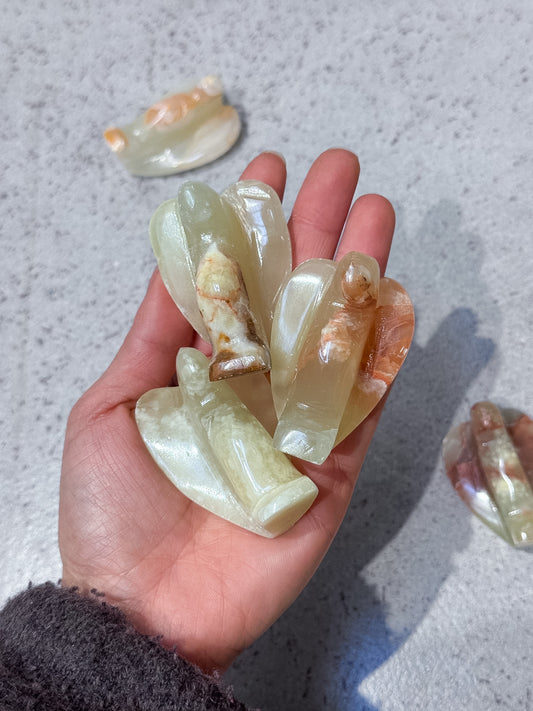 Green Calcite Angels