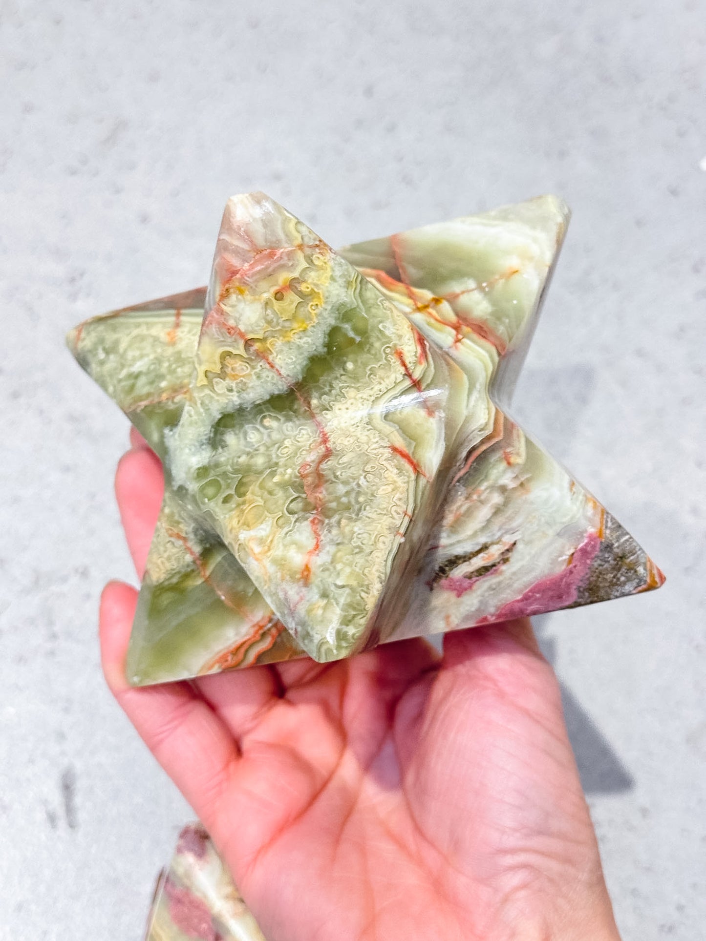 Green Calcite Merkabahs