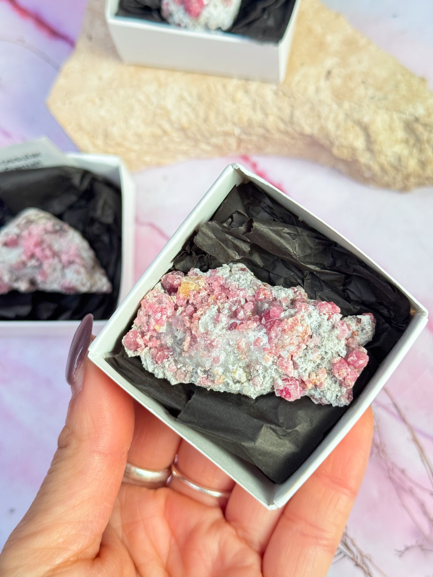Pink Garnet Specimens