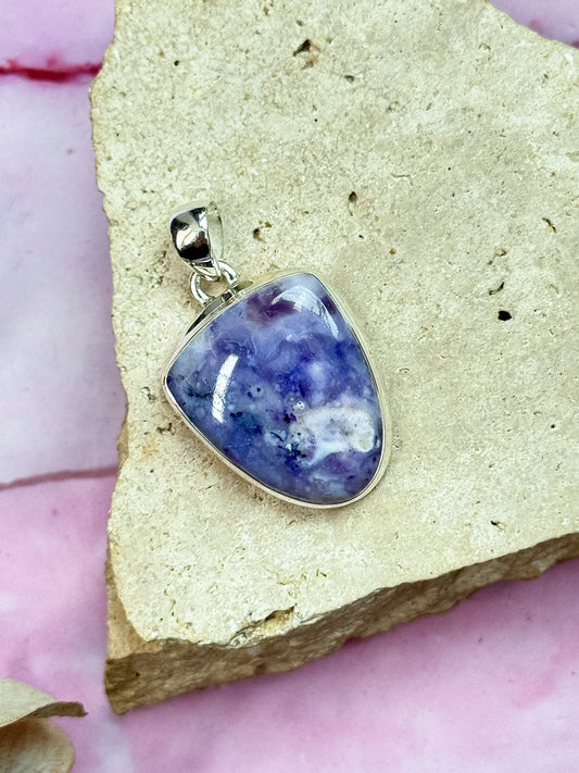 Violet Flame Opal Pendants