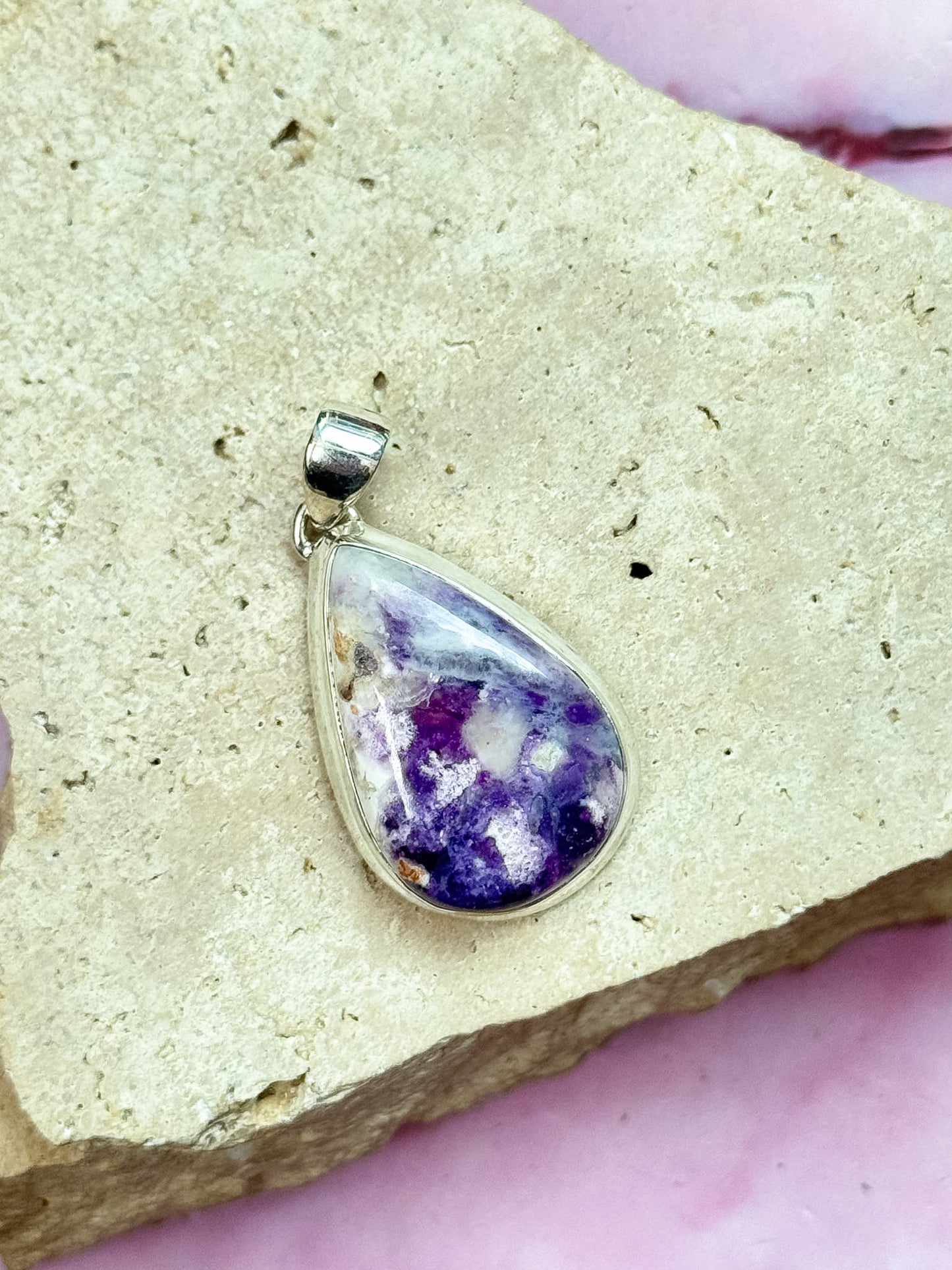 Violet Flame Opal Pendants