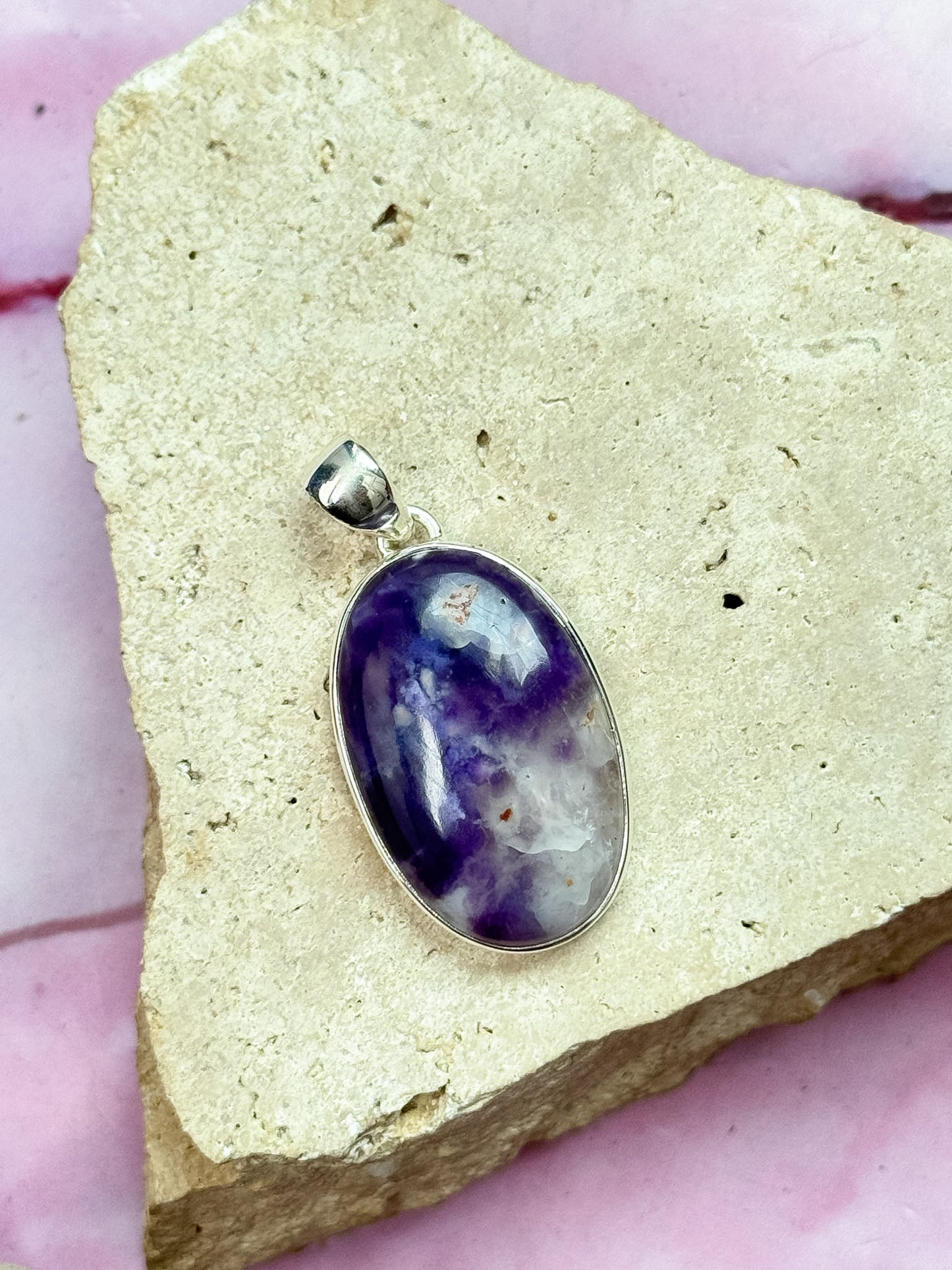 Violet Flame Opal Pendants